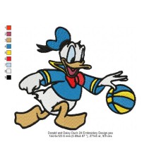 Donald and Daisy Duck 24 Embroidery Design